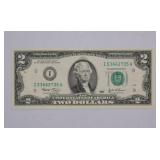 2003 uncirculated two dollar bill - 1849 half