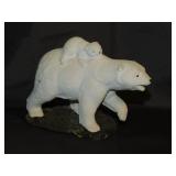 2 polar bear figurines, tallest is 7"