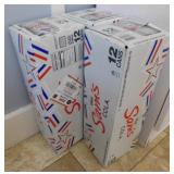 Three 12 pack cans of Sam