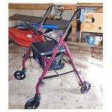 Medline rollator 4 wheeled walker w/ seat &