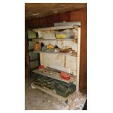 Commercial shelving unit w/ sorting bins, 48"