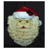 Christmas: Plastic talking Santa Claus head -