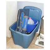18 gal. storage tote w/ extension cord and power