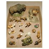 20 animal figurines: Goats - Donkey - Deer -