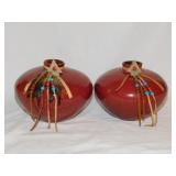 Pair of Southwestern style pottery vases w/