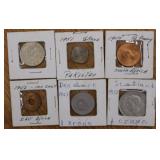 30 foreign coins in 2x2