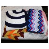 5 hand crocheted afghans