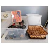 Storage box w/ lid full of tools: Watch repair