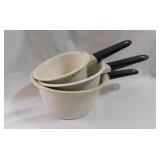 3 vintage enamelware pans - Graniteware roaster
