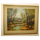 Original landscape oil painting signed & framed -