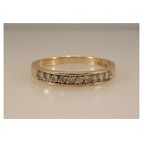 10K yellow gold 10 diamond anniversary wedding
