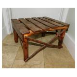 Hand crafted wooden step stool, 17.5" x 14.5" x