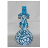 Lovely Rainbow Glass capri blue & white splatter