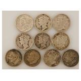 10 silver Mercury Head & Roosevelt dimes