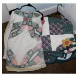 Hand stitched Wedding Ring quilted comforter -