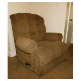 Upholstered manual recliner, 21" wide seat