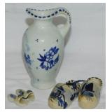Vintage Delft Holland: Pitcher, 4" tall - Dutch