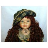 Anne of Green Gables porcelain doll, 17" tall and