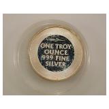 1 troy oz. .999 silver round Confederacy Rebel