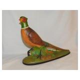 Ceramic pheasant statue, 10.5" tall