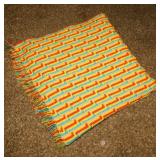 Linens: Hand crocheted afghan - Machine stitched