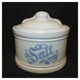 Pfaltzgraff Yorktowne blue stoneware salt crock