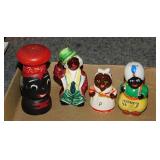 Black Americana single salt & pepper S&P shakers