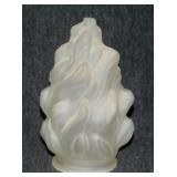 Art Deco satin glass torch flame lamp shade,