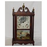 Antique Seth Thomas reverse painted kitchen clock,