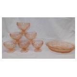 Vintage Pink Depression glass: