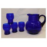 Vintage Imperial Shaeffer cobalt glass beverage