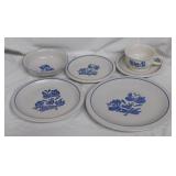 Pfaltzgraff Yorktowne blue dinnerware,