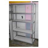 Metal & wood warehouse shelving unit, 5 shelves