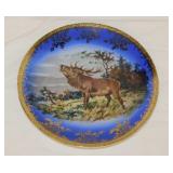 10 antique porcelain animal plates: