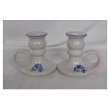 Pfaltzgraff Yorktowne blue: Pair of candlesticks -