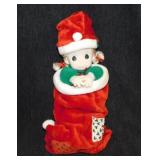 2 Precious Moments Christmas Eve stocking dolls,