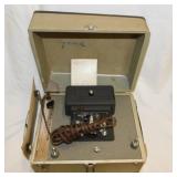 Vintage Keystone 8mm film projector in case -