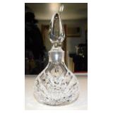 2 cut crystal perfume bottles: West Germany, 5.5"