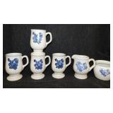 Pfaltzgraff Yorktowne blue: 4 Irish coffee mugs -