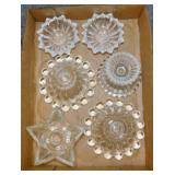 Glass candlesticks - Glass basket - Glass owl mug
