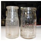 Antique glass bottles: Silver seal Meadow Gold