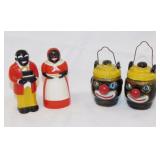 2 pair vintage Black Americana S&P salt & pepper