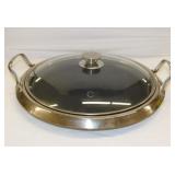 Curtis Stone 12" non-stick griddle w/ glass lid -
