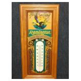Remington Arms & Ammunition: Framed thermometer,