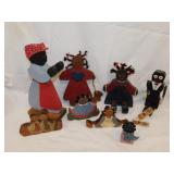Black Americana wood dï¿½cor shelf sitters