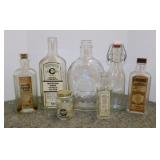 Vintage glass bottles: Ole Smoky Moonshine -