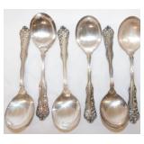 Five 1904 Wm Rogers Berwick soup spoons