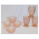 Pink Cherry Blossom Depression glass: