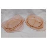 Pink Depression glass: Macbeth Evans Sweetheart
