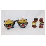 2 vintage Black Americana S&P salt & pepper